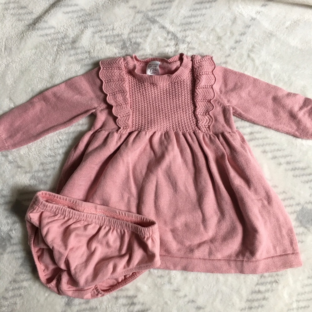 3 mo Pink dress with bloomers